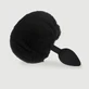 Großer Bunny Tail Butt Plug aus Silikon für Anfänger - Schwarz