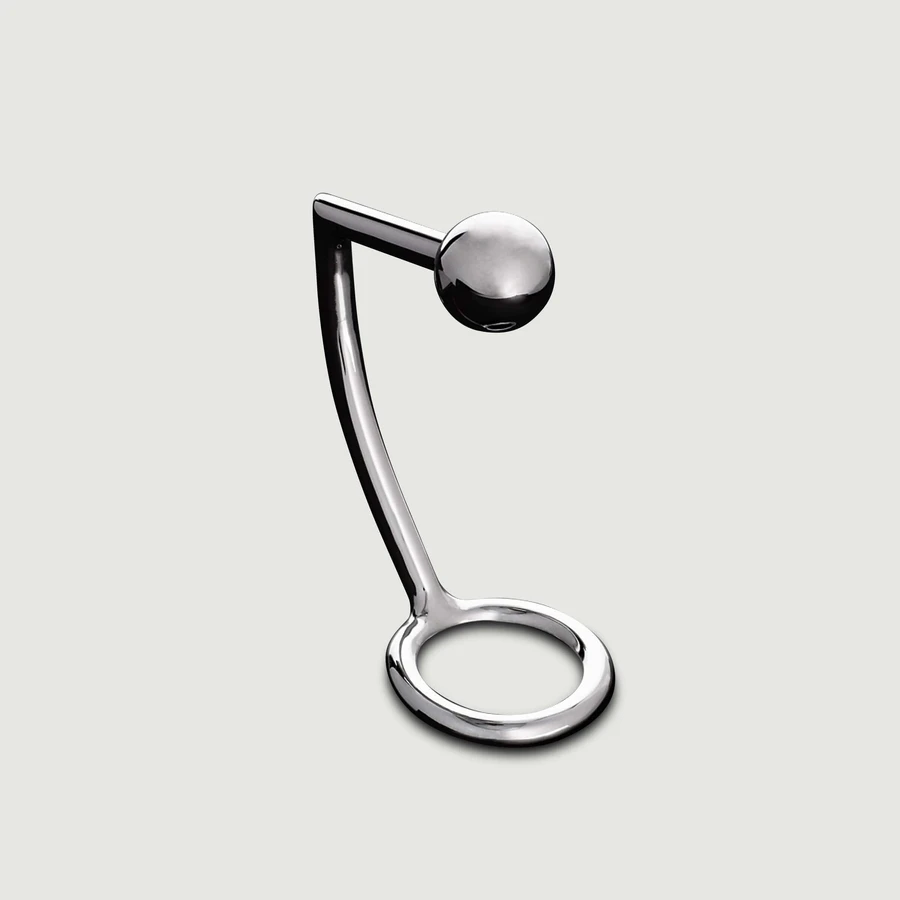 Intruder Metal Butt Plug avec C-Ring 55/30 mm - Argent