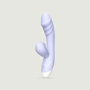 Tabitha Gebogen Silicone Konijn Vibrator Met Clitorale Zuigkracht - Paars
