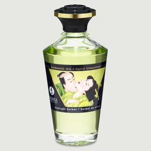 Shunga Huile chauffante aphrodisiaque et baiser Sorbet de minuit - 100 ml