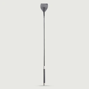 Cropón de cuero con punta ancha 71 cm - Negro