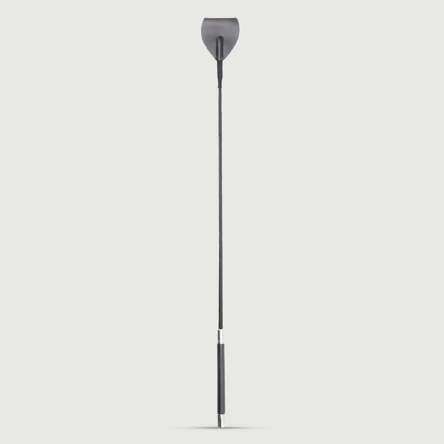 Cropón de cuero con punta ancha 71 cm - Negro