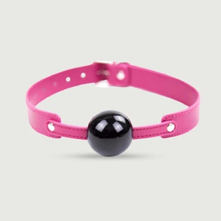 Siliconen bal prop - Zwart/Fuschia