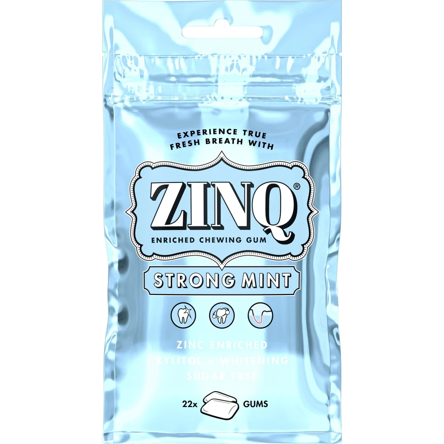 Zinq Strong Mint kauwgom 22 stuks.