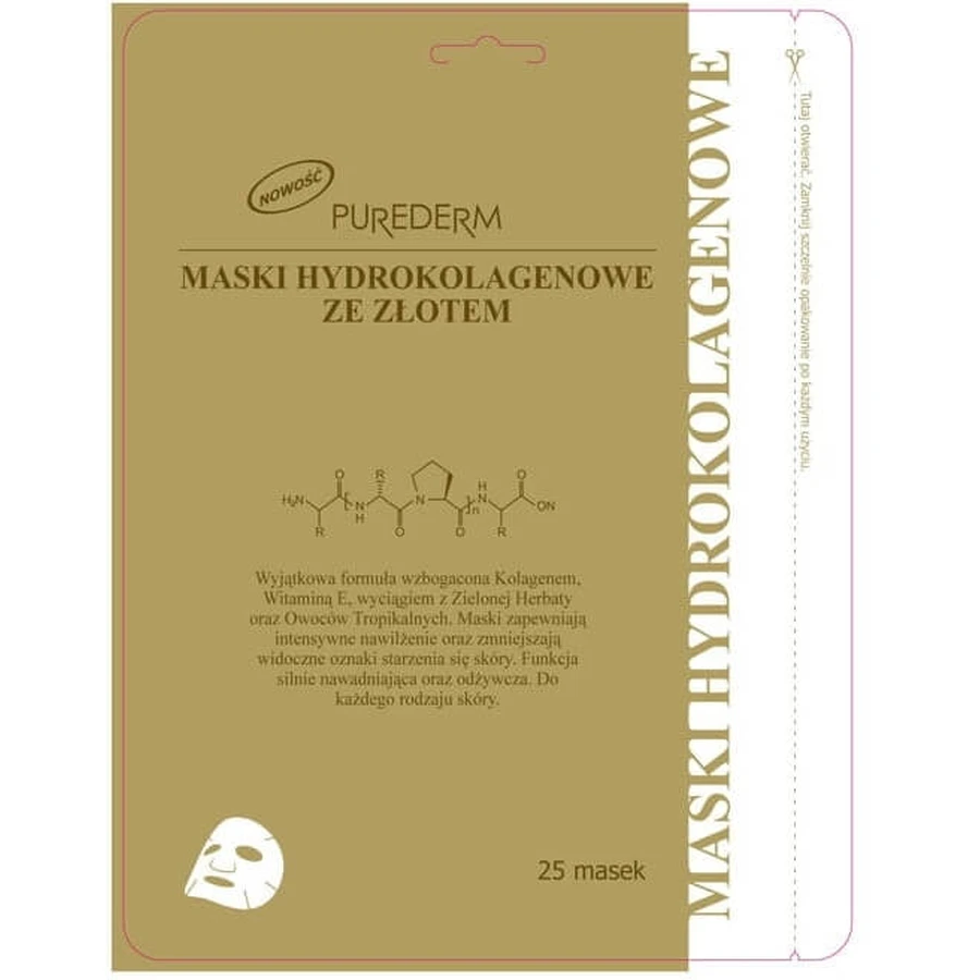 Purederm Hydrocollagen măști de foi cu aur 25 ...