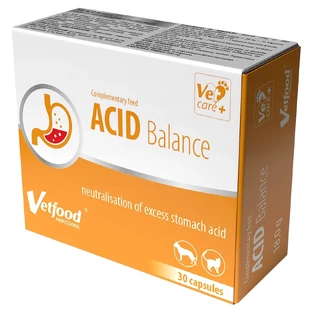 VETFOOD Acid Balance Digestión para perro y gato 30 cápsulas.