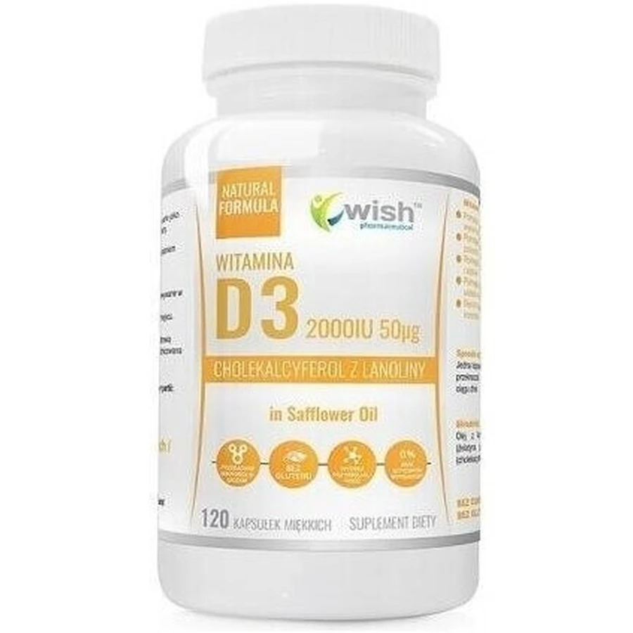 Wish Vitamina D3 2000IU 120 capsule moi