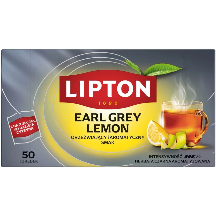 Lipton EARL GREY LEMON té negro 50 bolsitas