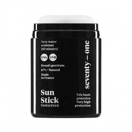 Stick rezistent la apa pentru fata SPF 50+, UVA Sun stick The Original, 10 g, SeventyOne