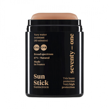 Stick rezistent la apa pentru fata SPF 50+, UVA Sun stick The Pacha Mama, 10 g, SeventyOne