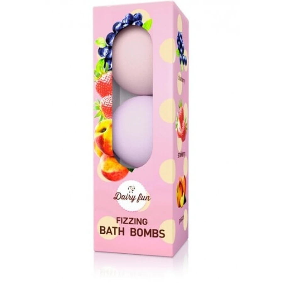 DELIA Dairy Fun Badekugeln Erdbeere, Heidelbeere, ...