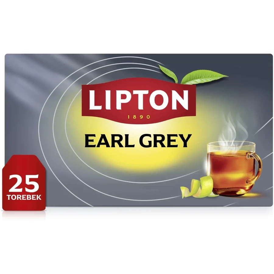 Lipton EARL GREY zwarte thee 25 builtjes