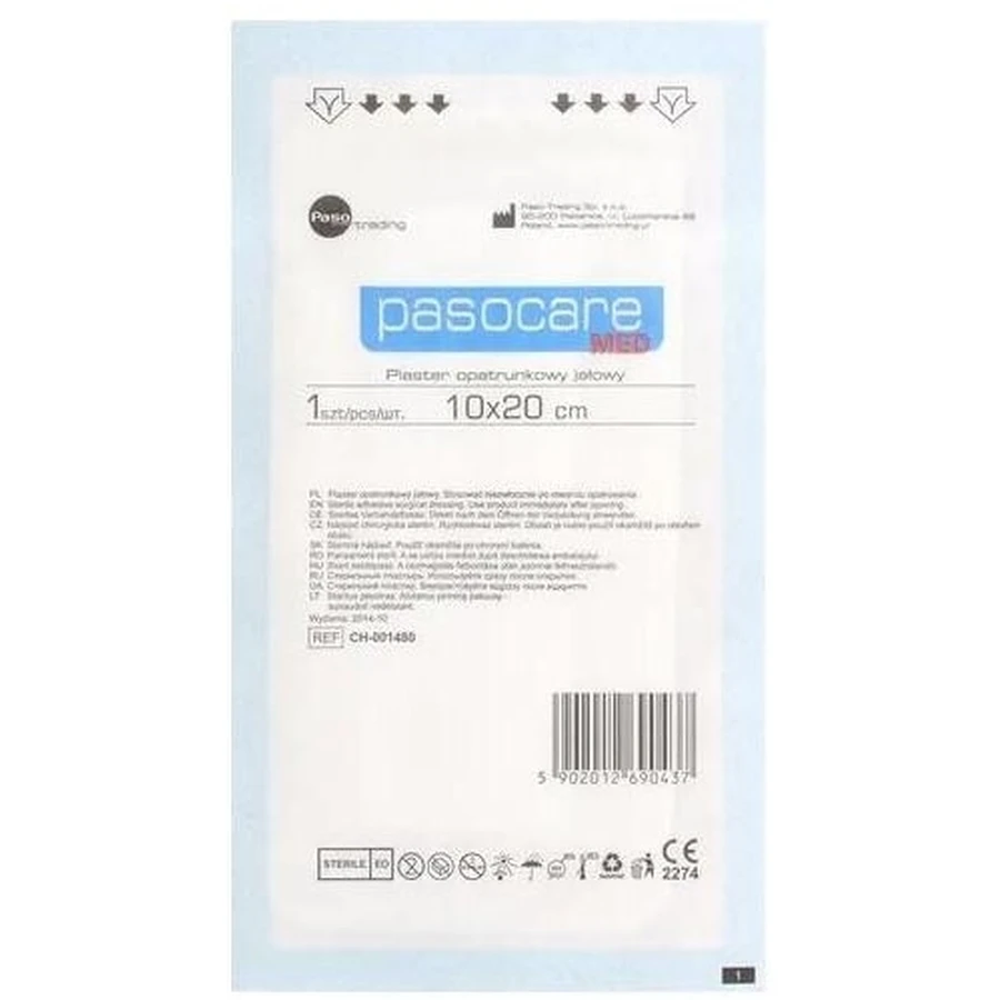 Pasocare Med Cerotto sterile per medicazione 10 x 20 cm 1 pezzo.