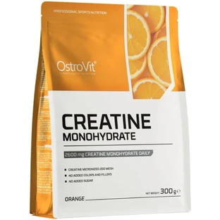 OstroVit Creatină monohidrat cu aromă de portocale, 300 g
