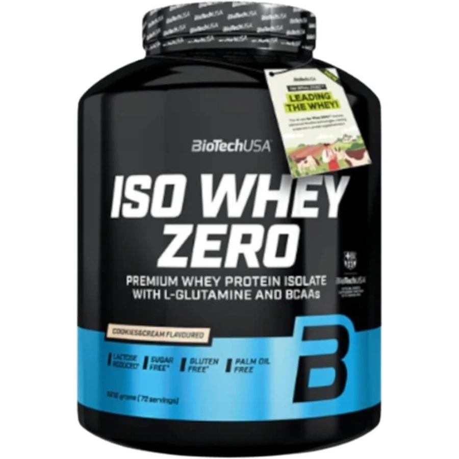 BioTech USA Iso Whey Zero protein in cookie flavor 1816 g