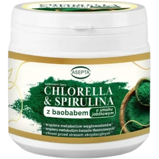 Asepta Chlorella & Spirulina mit Apfelgeschmack 150 g