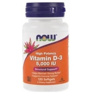 Now Foods Vitamin D-3 5000IU 120kaps.