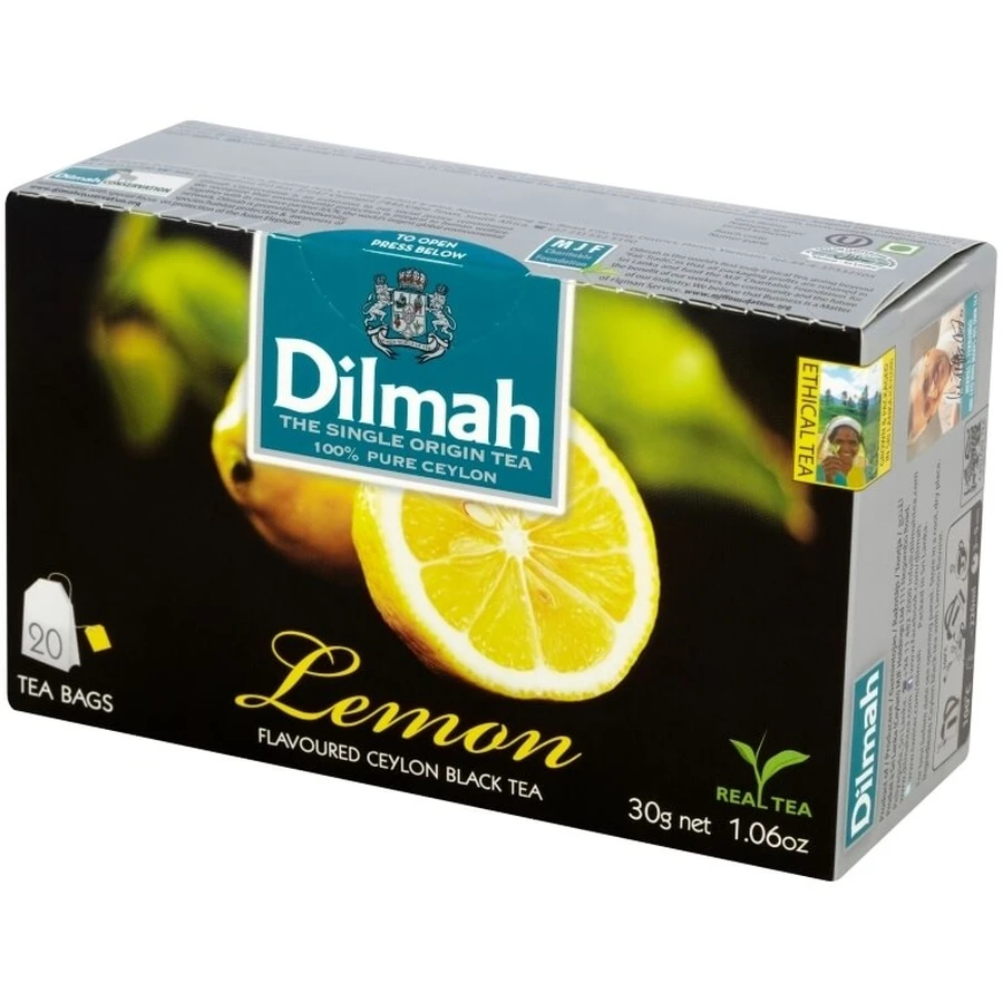 Dilmah Ceylon Schwarztee mit Zitronengeschmack 20 ...