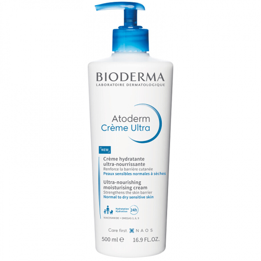 Bioderma Atoderm Ultra-Feuchtigkeitscreme, 500 ml