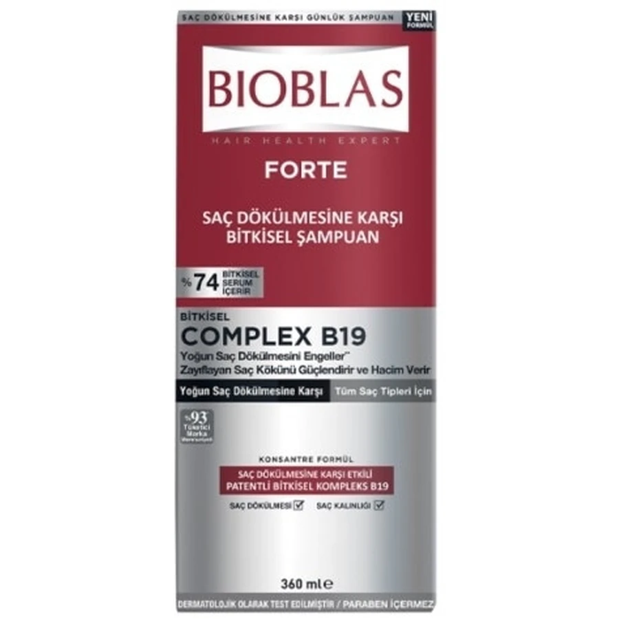 Bioblas Forte Shampoo for intensive hair loss 360 ml.
