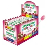 Healthy Yummy Yummy Piruleta con sabor a cereza espumosa 40 piezas