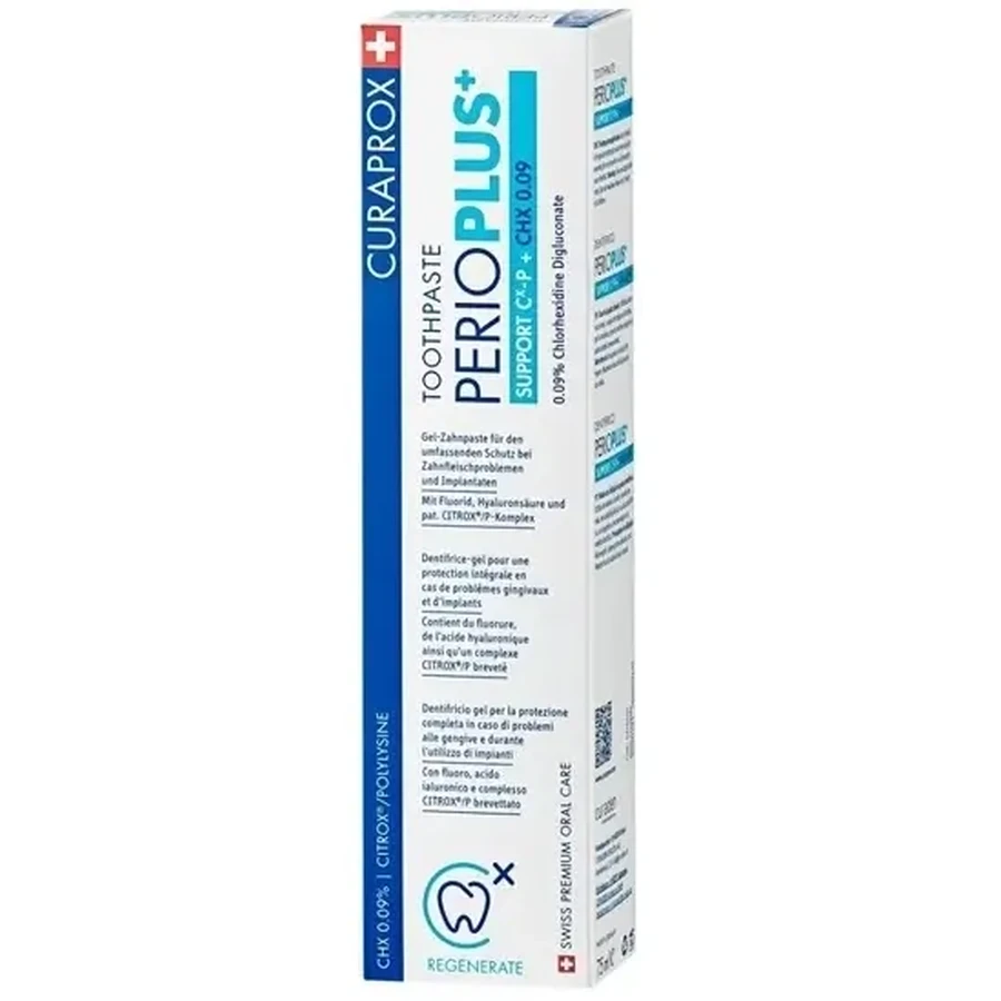 Curaprox perio plus+ pasta dentífrica de apoyo 75 ml