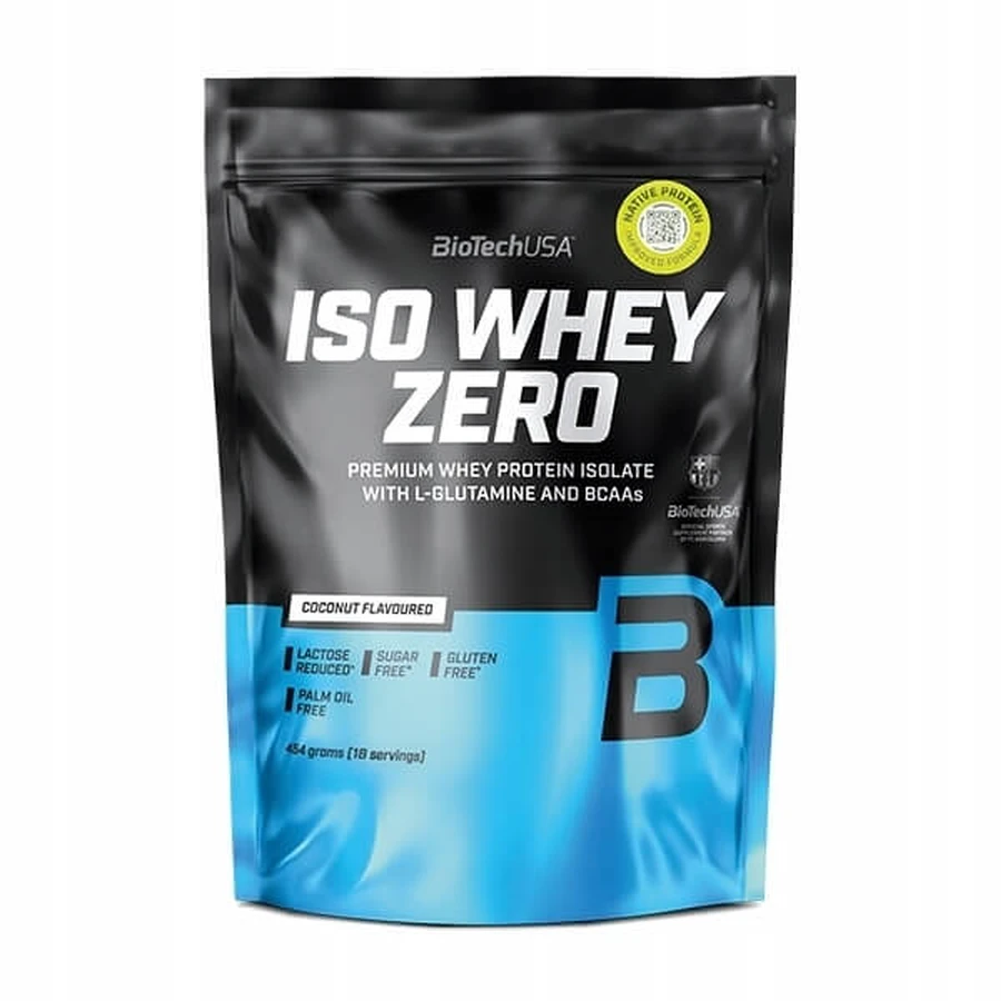 BioTech USA Iso Whey Zero proteine al gusto di cocco 454 g