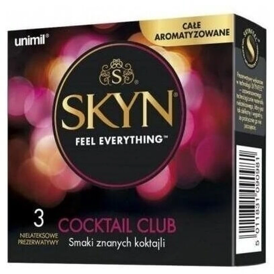 UNIMIL SKYN Cocktail club 3 bucăți prezervative