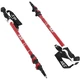 Abisal Bastones de Trekking de Aluminio Rojo 63-135 cm.