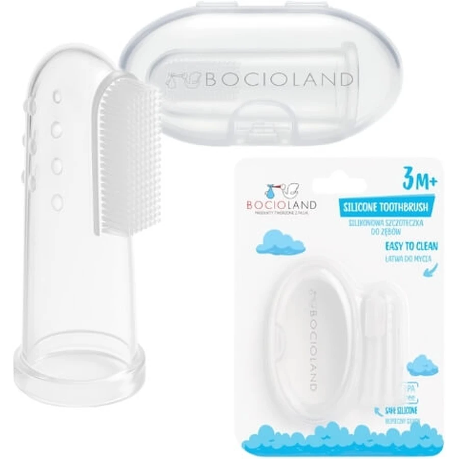 Bocioland Silicone vingerborstel voor tandenpoetsen en ...