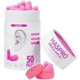Haspro Tube50 Earplugs 50 pairs PINK
