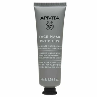 Apivita | Face Mask Propolis | Black Face Mask With Propolis For Cleansing And Regulating Oily Skin | 50ml