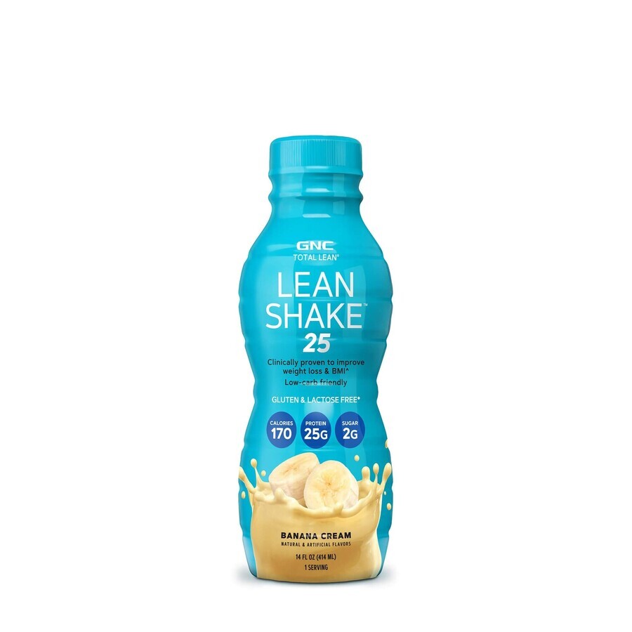 GNC Total Lean Lean Shake 25 RTD-Proteinshake mit Bananengeschmack, 414 ml