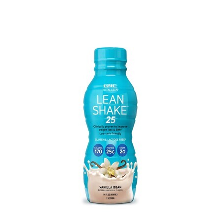 Gnc Total Lean Lean Shake 25 Shake Proteic Rtd Cu Aroma De Vanilie, 414 Ml