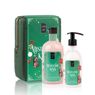 Lavish Care | XMAS Promo Mistletoe Kiss Body Wash, 500ml, Glitter Body Milk, 300ml &amp; Cadou necesar | 1 set