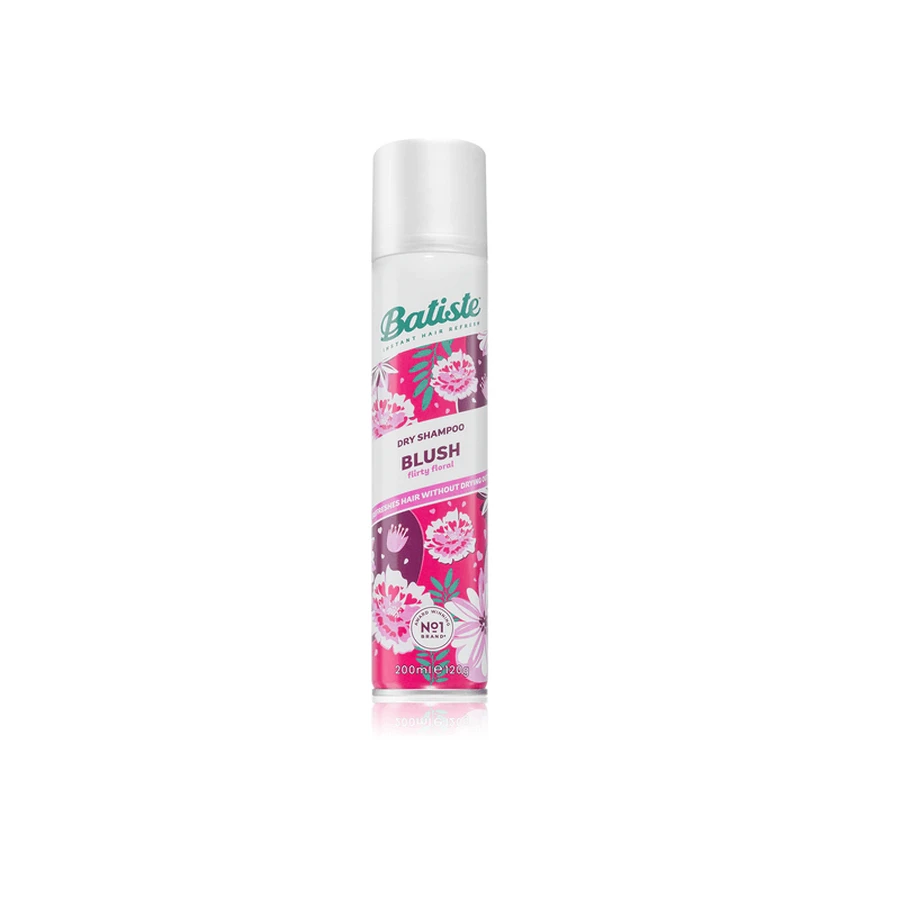 Batiste | Șampon uscat Blush Flirty Floral 200ml Șampon uscat cu parfum de trandafiri & Flirty Floral 200ml Litchi Fruit | 200ml