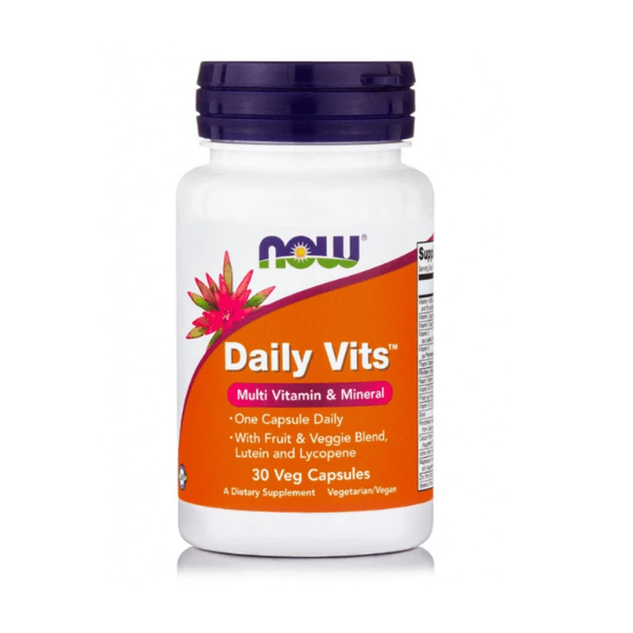 Now | Daily Vitamins Multi | Supliment multivitaminic | Vegeterian 30 Caps.
