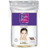 Pom Pon | Extra weiche ovale Make-up-Scheiben | 40 Stück