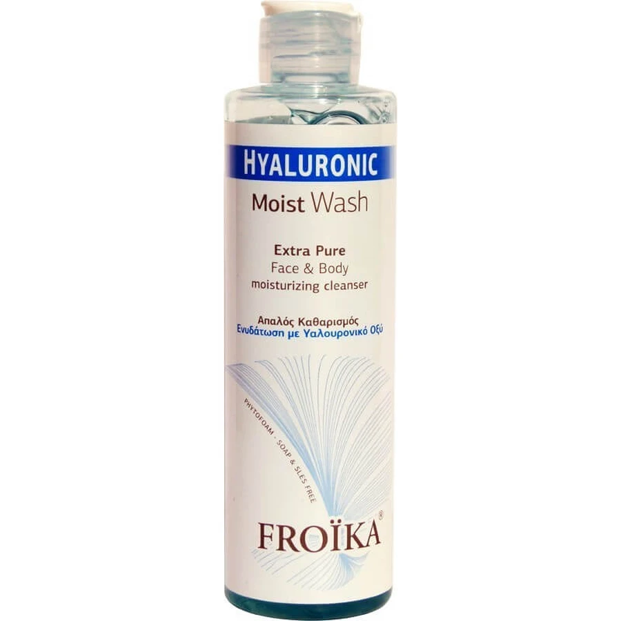 Froika | Hyaluronic Moist Wash | Cleansing and Moisturizing Gel with Hyaluronic Acid for Face & Face Care Body | 200ml | 200ml