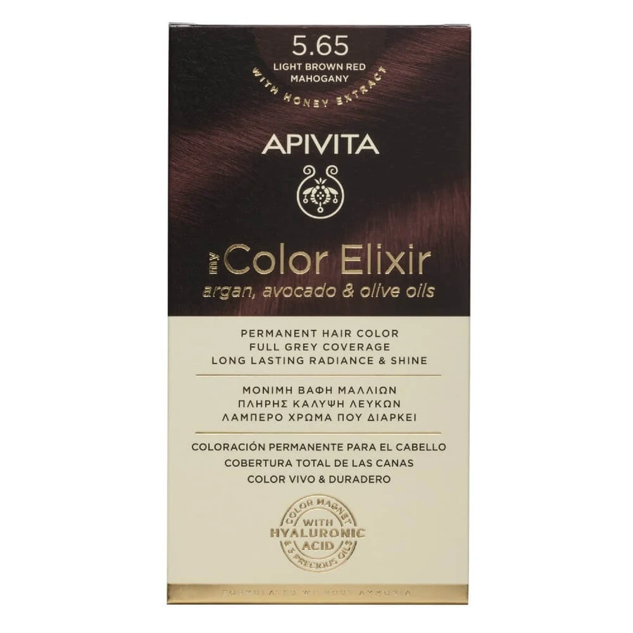 Apivita | My Color Elixir Permanente Haarkleur Nr 5.65 Kastanje Lichtrood Maoni | 50ml