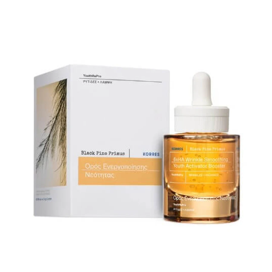 Korres | Black Pine Primus 6xHA Wrinkle Smoothing Youth Activator Booster Serum | 30ml