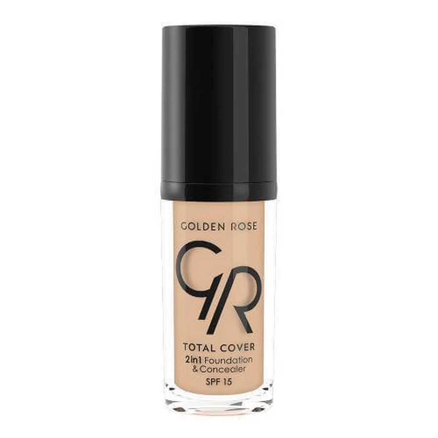 GOLDEN ROSE Total Cover 2 en 1 Base y Corrector No.05 - Cool Sand 30ml