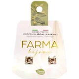 FARMA BIJOUX Hypoallergene Ohrringe Kristalle Quadrate 6mm