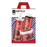 BODYFARM Geschenkverpakking Sandelhout met Body Lotion 250ml + Body Shower 250ml + Body Exfoliator 200ml