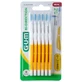 GUM 2714 Yellow Bi-Directional Intermediate Brushes with Handle 1.4mm 6 pcs.