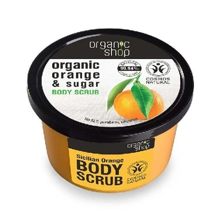 ORGANIC SHOP Body Scrub Sicilian Orange Exfoliating Body Scrub with Orange and Sugar 250ml