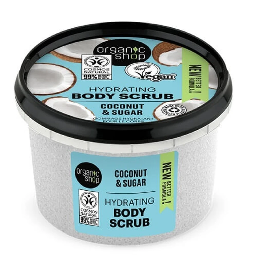 ORGANIC SHOP Moisturizing Body Exfoliator with Coconut and Sugar 250 ml