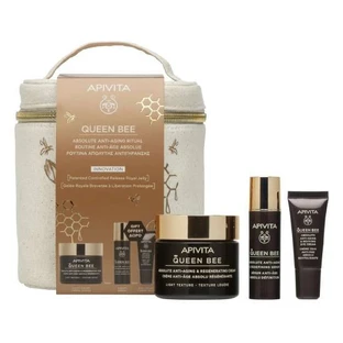 APIVITA Set Queen Bee Absolute Anti-Aging & Regeneration Cream Light Texture Anti-Aging Cream 50ml + cadou Queen Bee Absolute Anti-Aging Serum Anti-Aging Face Serum 10ml + Queen Bee Eye Cream 5ml + 1buc.