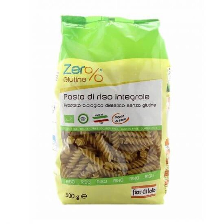 Fusilli din orez integral fara gluten, 500 gr, Fior Di Loto