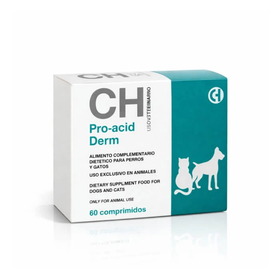 CH PRO-ACID DERM raccomandato nella prevenzione e nel trattamento delle malattie della pelle e del pelo 60 tbl